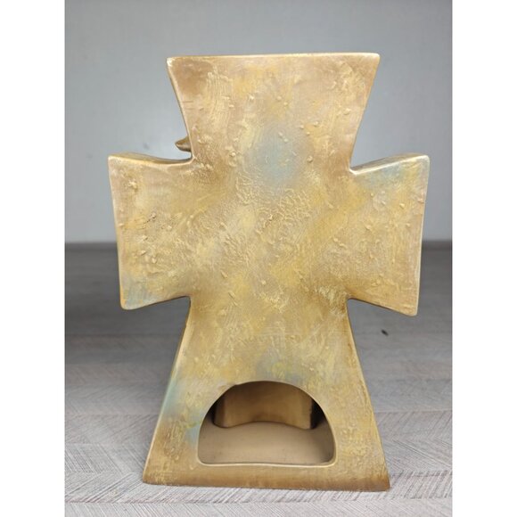 Vintage Roman Inc Nativity Cross Scene Figurine Candle Holder Hand-Painted - Picture 8 of 8